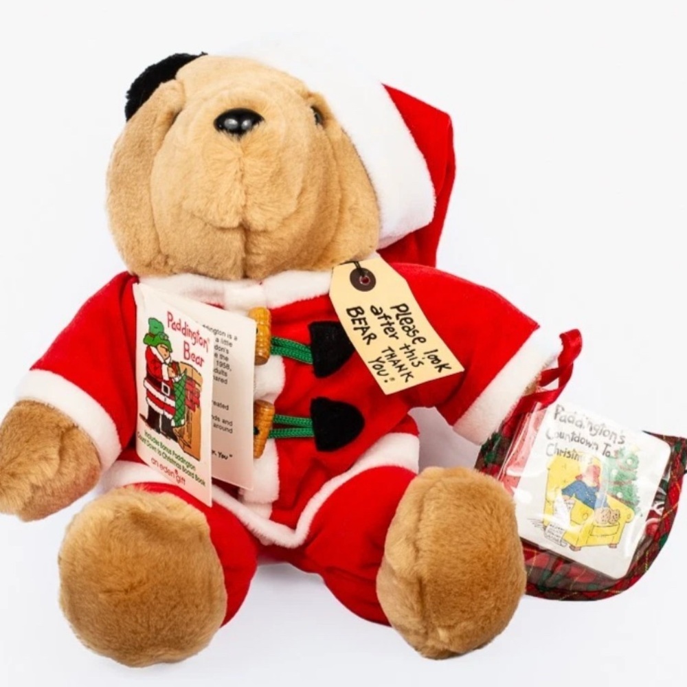 Paddington Santa Bear Plush Toy 12” With Tag And Count Down Book